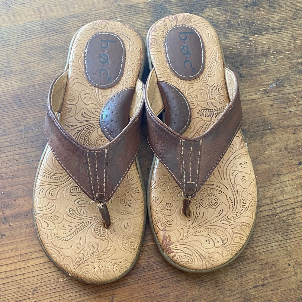 b.o.c. Brown and Tan Sandals
